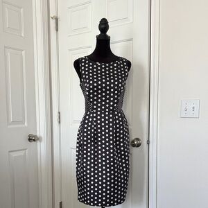 Kachel NWOT Silk Polka Dot Knee Length Dress